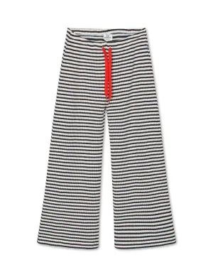 Slub Rib Verona Pants, Deep Well/Vanilla Ice