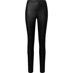 Aya HW stretch leather leggings / 50180 - Black (Nero)