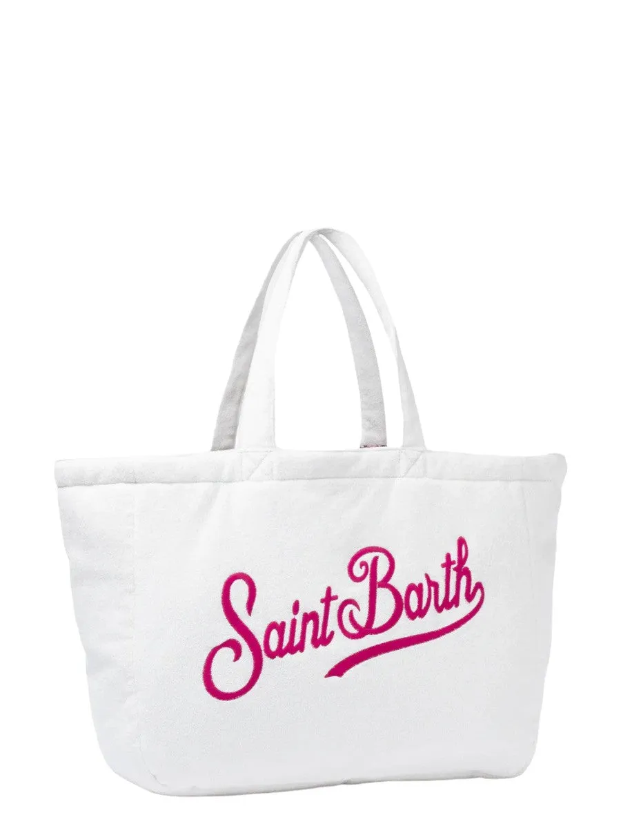 Borsa Beach Tote Double in spugna e cotone