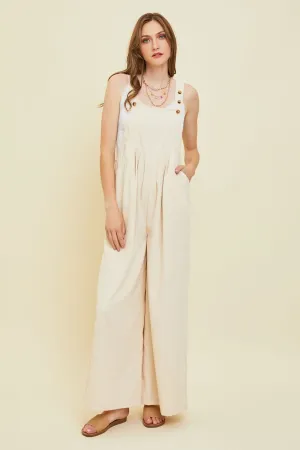 Corduroy Sleeveless Wide-Leg Overall