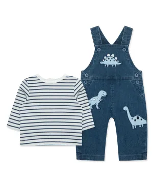 Dino Woven Overall Set (12M-24M)