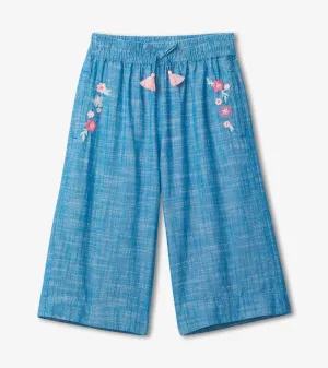 Girls Chambray Cropped Culottes | Hatley