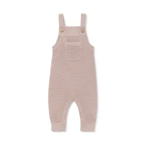 Mauve Pink Knit Overalls