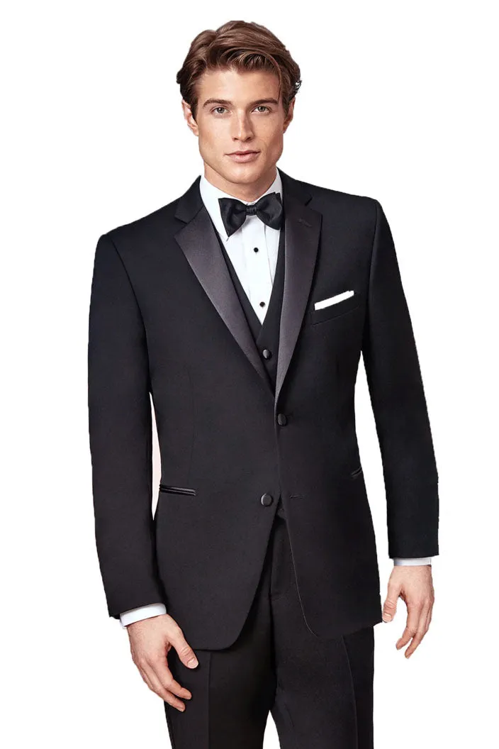 "Evening Notch" Black 2-Button Notch Tuxedo (2-Piece Set)