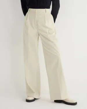 Women's Florence Cord Wide Leg Trouser Off White